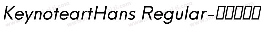 KeynoteartHans Regular字体转换